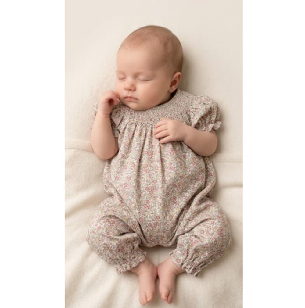 Tecomoabesos Livvy Smocked Romper Short Sleeve Pink Size 3M